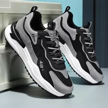 New Men s Casual Shoes All-match Casual Shoe Breathable Anti-slip Wear-resistant Mens Shoe Mesh Surface for Men Casual Sneakers 39 бежевый
