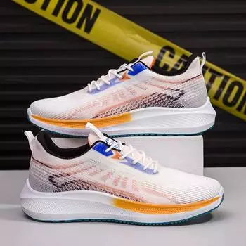 Новая мужская повседневная обувь с мягкой подошвой, легкая дышащая обувь Flyknit, модная мужская подростковая уличная обувь для бега 39