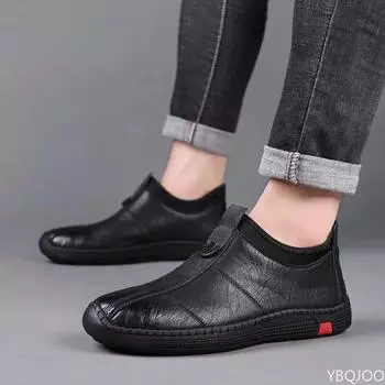 New Men s casual Shoes Soft soled comfort lazy shoes Outdoor light Bean bean shoes Trendy Male business leather Loafers Homme 39