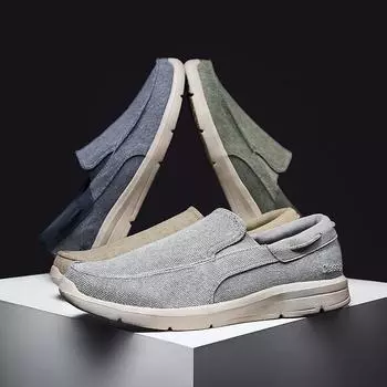 New Men s Casual Shoes Youth Trend Shoes Comfortable Classic Cloth Shoes Leisure Wild Shoes Breathable Men s Fashion Sneakers 39 бежевый