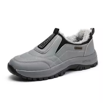 New men s casual single shoes, outdoor sports elderly shoes suede foot rubber sole men 39 серый