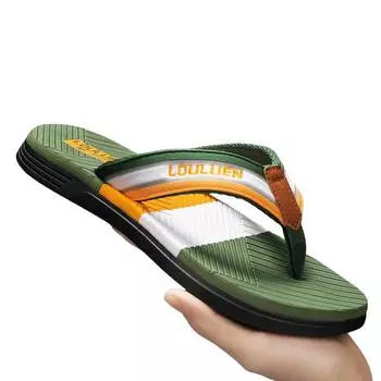New Men s Flip Flops Slippers Beach Outdoor Sandals Design Men Comfortable Slides Casual Shoes Men Non-slip Home Slippers 39-45 39 темно-синий