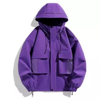 Новые мужские куртки, мужские корейские стильные осенние куртки с капюшоном, мужские универсальные куртки с накладными карманами M