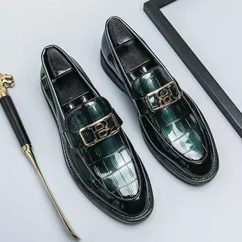 Новые мужские кожаные туфли, повседневные деловые туфли, белые туфли из натуральной кожи, на низком каблуке, мужские заостренные деловые кожаные туфли 38 белый