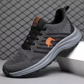 New men s popular breathable dad shoes middle-aged and elderly walking shoes soft sole elderly lightweight sports shoes casual shoes 39 чёрный