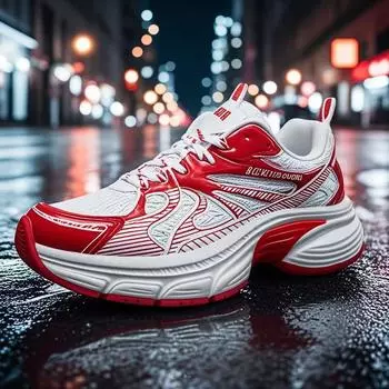 New Men s Running Shoes Breathable Mesh Lightweight Cushioned Athletic Sneakers for Jogging Gym Training Platform Shoes 37 красный