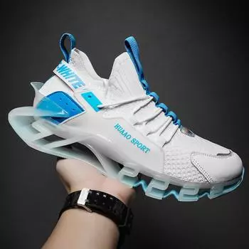 New men s shoes comfortable sports and leisure shoes men s fly-woven lace-up sports shoes blade trendy shoes men s shoes 39 чёрный