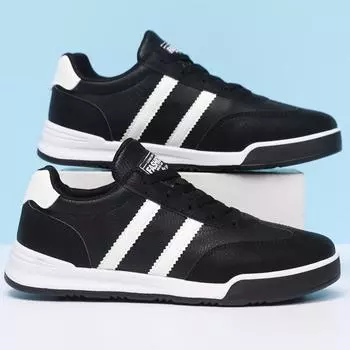 New men s shoes fashion board shoes men s casual versatile breathable sports shoes soft sole low top casual comfortable white shoes 39 чёрный