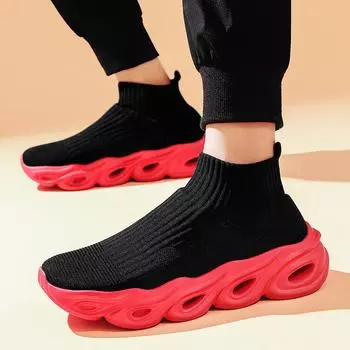 New men s shoes socks shoes fly-woven mesh breathable couple single shoes foreign trade large size soft sole sports and leisure shoes 36