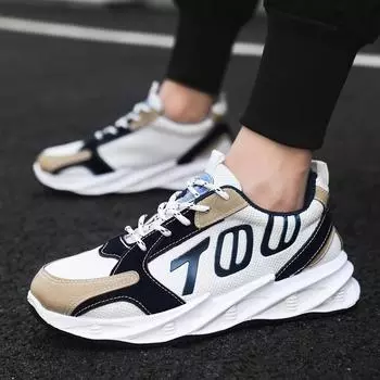 New men s shoes spring and summer single shoes sports and leisure shoes foreign trade men s running shoes lace-up flat-soled blade soft-soled shoes 39