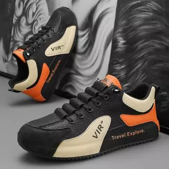 New men s shoes spring youth versatile thick-soled heightening leisure one-pedal outdoor travel low-top sports tide shoes 39