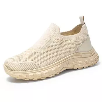 New men s shoes thick-soled one-pedal foot-covering lazy shoes fly-woven breathable casual men s sports shoes 39
