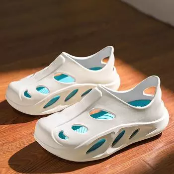 New men s slippers coconut summer sandals driving hole shoes men s dual-purpose outer wear casual beach sports sandals 40