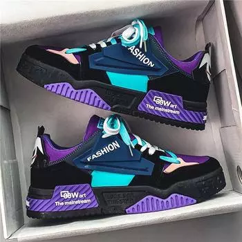 New Men s Sneakers Fashion Skateboard Shoes Outdoor Casual Running Shoes for Men Lace-up Platform Chunky Shoes Zapatillas Hombre 39