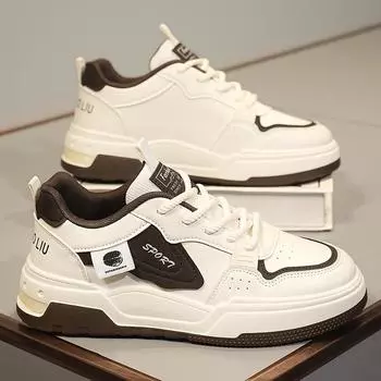 New Men s Thick Soled Casual Bread Shoes Seasonal Student Outdoor Soft Soled Comfort Board Shoes Korean Versatile Trendy Shoes 39 чёрный