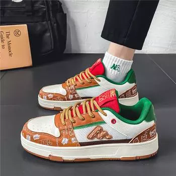 New Men s Youth Casual Board Shoes Fashionable and Personalized Leather Trendy and Comfortable Skateboarding Shoes Size39-44 39