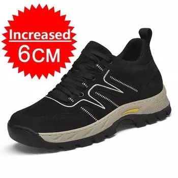 New Men Spring Autumn Invisible Internal Height Increase 8cm Casual Shoes Breathable Youth Unique Sports Mesh Shoes Rubber Sole 37