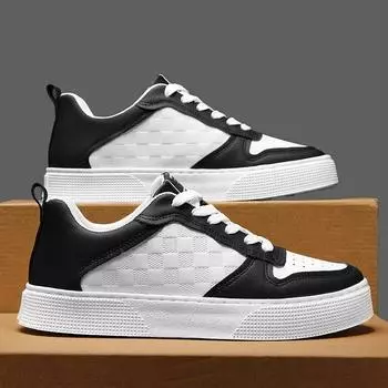 New Men Vulcanized Shoes Fashion British Style Flat Bottom Casual Shoes 2024 Luxury Comfortable Non Slip Men s Casual Sneakers 39
