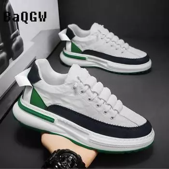 New Mens Trendy Shoes Casual Sneakers Leather Comfortable Fashion Skate Shoes Student Sport Running Male Loafers Anti-slippery 39