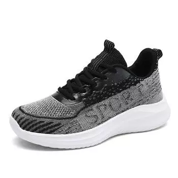 New Mesh Breathable Women s Sports Single Shoes Soft Running Sole Light Casual Shoes 40 чёрный