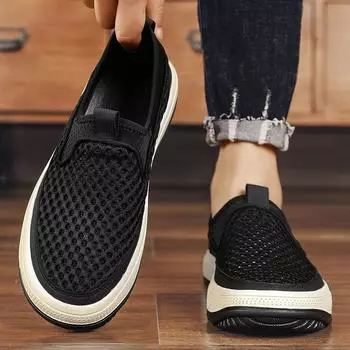 New Mesh Cloth Men Casual Shoes Lightweight Mens All-match Loafers Outdoor Mens Slip on Footwear Breathable Men s Driving Shoes 38