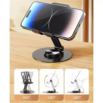 New Metal 360° Rotating Mobile Phone Holder Multifunctional Foldable Desktop Stand