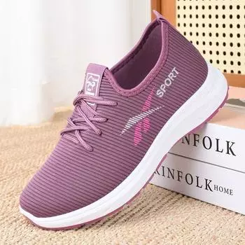 New middle-aged and elderly comfortable mother single shoes women s leisure sports elderly walking shoes non-slip soft-soled cloth shoes 35