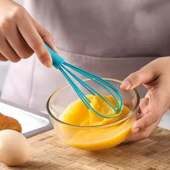 New Mini Silicone Egg Must Be Durable Hand-Held Whipping Cream Foam Machine Anti Slip Egg Mixer Silicone Egg Must Be Portable