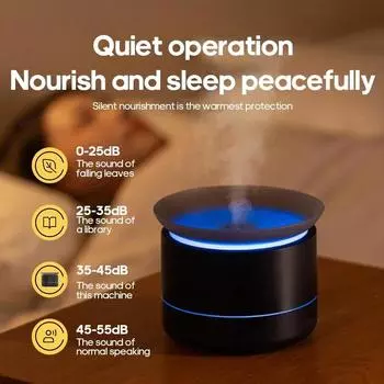 New Mist Spray Surge Essential Oil 200ml USB Humidifier Sprayer Desktop Ornament Creative Gift чёрный