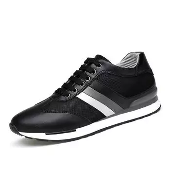 New model invisible height-increasing shoes that increase height by 8cm, suitable for casual wear and providing breathability. 37 чёрный