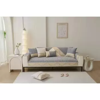 New Modern Chenille Sofa Cushion Chaise Lounge Sofa Mat For Living Room Non-slip L Shaped Corner Couch Cover for Living Room 70x70cm 1pcs