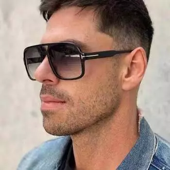 New Modern Trendy Sunglasses Men Women T-Shaped Large Frame Goggle Pilot Sun Glasses Hip Hop for Male Eyewear UV400