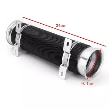 New Modified Air-conditioning Intake Modified Telescopic Pipe Universal Intake Black