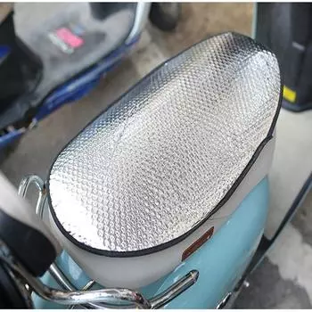 New Motorcycle electric vehicle sun protection pad reflective heat insulation pad sunscreen sheet aluminum film sunshade car pad серебряный