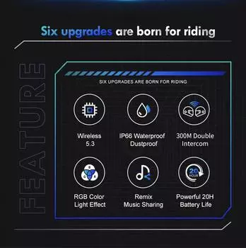New Motorcycle Intercom Moto Helmet Headset Communicator Wireless Bluetooth headphones Music Share Waterproof Handsfree Call