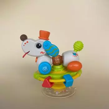 New Multi Functional Infant and Toddler Educational Toy,baby Table with Puppy Suction Cup, Rotating Fun, Detachable Steering Wheel Educational Toy белый