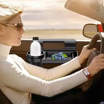 New Multifunctional Car Organizer Box With Cup Holder Drink Holder Side Door Window Phone Slot Hanging Storage Rack For Veh S3U7