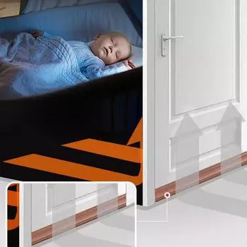 New Mute Door Bottom Sealing Strip Door Insulation Anti-mosquito Sealing Without Glue Wool Strip Bedroom Sound Insulation Strip 1PC коричневый