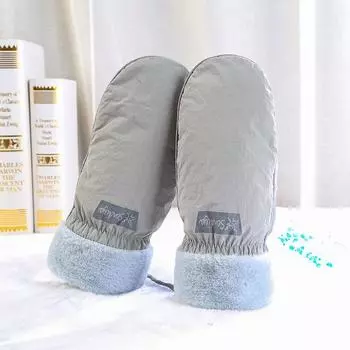 New Muzi Gloves for Women To Keep Warm During Outdoor Cycling In Winter with Thickened Fleece Finger Attached Necklaces and Cute Cold Proof Gloves average size