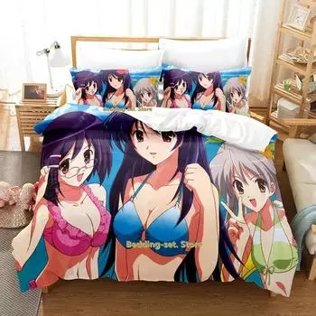 New Myself ; Yourself Bedding Set Single Twin Full Queen King Size Bed Set Adult Kid Bedroom Duvetcover Sets Anime Bed 70x133cm 2pcs