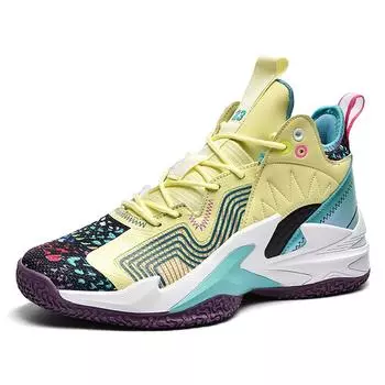 new net surface breathable combat basketball boys and girls middle school students anti-slip cushioned sports shoes 36