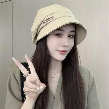 New Niche Fisherman Hat Three-in-One Pile Heap Cap Front Long Back Short Irregular All-Match Cricket-cap Octagonal Beret Khaki spring and autumn JUNMA12430610