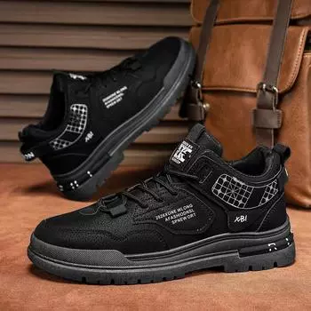 New non-slip and wear-resistant tooling shoes fashionable versatile outdoor hiking shoes men s shoes British retro medium tube Martin boots men s 39