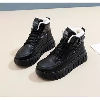 New Non-slip Winter Women s shoes Outdoors 2024 Hot Sale Ladies Boots Fashion Outdoors Round Head Women Shoes Botas Mujer 35 бежевый