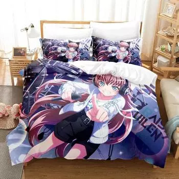 New Nyubara Reona Bedding Set Single Twin Full Queen King Size Bed Set Aldult Kid Bedroom Duvetcover Sets 3D Print Anime 70x133cm 2pcs
