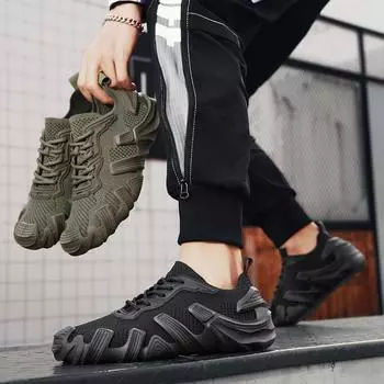 New octopus casual shoes four seasons men s flying woven shoes one pedal cover lazy shoes fashion mecha shoes men s shoes 39