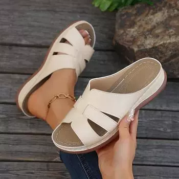 New Open Toe Trend Women s Sandals 2025 Summer Soft Sexy Women s Sandals Wedge Heel Casual Ladies Orthopedic Sandals Beach Shoes 36