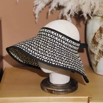 New oversized brim foldable travel sun protection empty top hat women s summer vacation sun hat outdoor UV protection summer M56-58cm