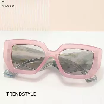 New Oversized Thick Frame Sunglasses Women Men Vintage Square Sun Glass Modern Shades Retro Male Female Sunnies Driving Goggles чёрный