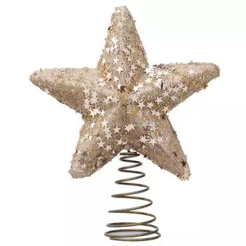 New Pentagram Christmas Tree Top Star Crafts Party Decoration Christmas Tree Decorations Family New Year Tree Ornaments белый